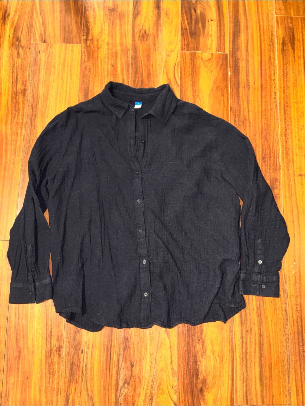 Old Navy Black Button-Down Long Sleeve Shirt